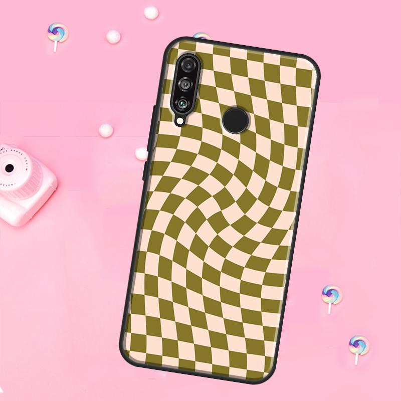 Check Orange Green Moss Twist For Huawei Nova 12s 12i 8i 11i 9 10 SE Y60 Y70 Y90 Y72 Y73 Y61 Y91 P60 Pro P30 P40 Lite Case