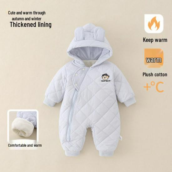 Baby Fleece Onesie: Autumn/Winter Double-Sided Flannel Romper