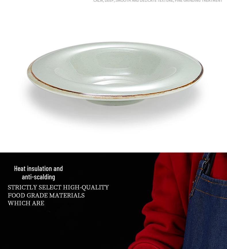 Melamin-Strohhut tiefer Teller: Japanisches & Westliches Geschirr, Ideal für Suppen, Pasta, Salate und kalte Speisen in Restaurants und Hotels.