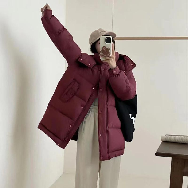 Winter thickened cold-resistant medium and long goose down jacket women's 2024 winter high-end fashion casual jacket tide