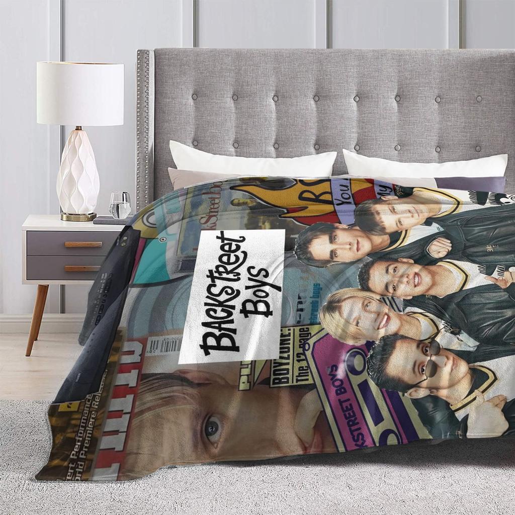 BSB Backstreet Boys Band Blanket Warm Soft Funny Plush Throw Blanket For Bedroom Picnic Flannel Bedspread Bed Cover
