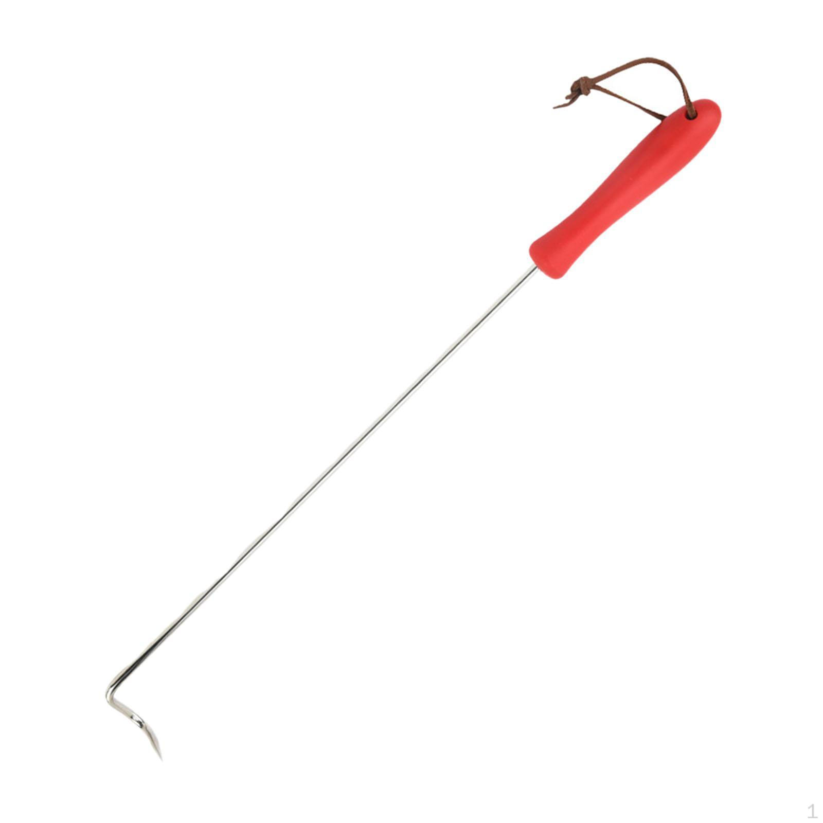 

Barbecue Turner Hook BBQ Meat with Handle Grill Accessories Accessory Food Flipper L red