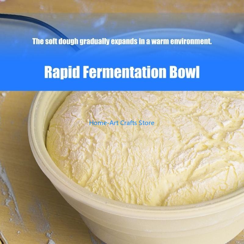 Y3NA Silicone Banneton Bowl Fermentation Sourdough Proofing Basket Baking Supplies