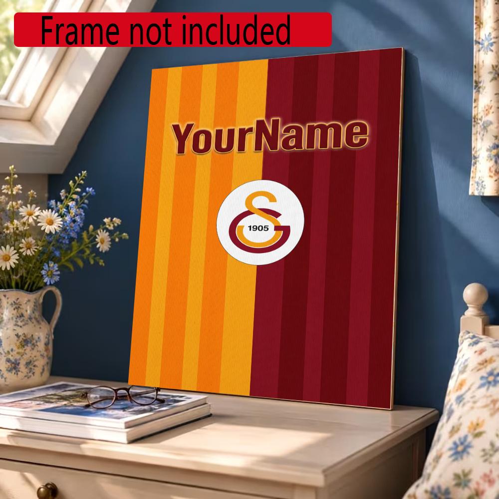 Galatasaray Customize Your Name Diamond Painting Round Diamond Diy Frameless Holiday Artwork Suitable For Home Office Wall Decoration