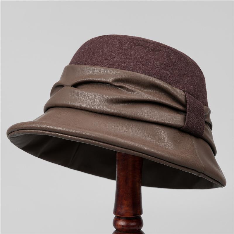 Hat women's autumn and winter new bucket hat fashion basin hat to keep warm in winter