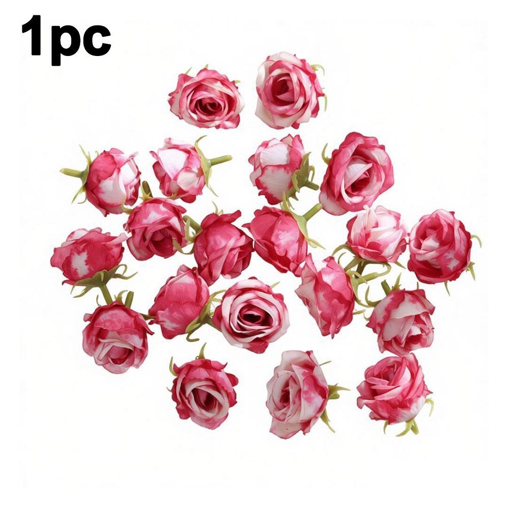 1pc Silk Artificial Flowers Table Wreath Realistic Rose Flower Head Diy Craft Soft Home Decoration Photography Props