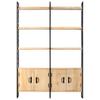 4 Tier Bookshelf 124 X 30 X 180 Cm Solid Mango Wood