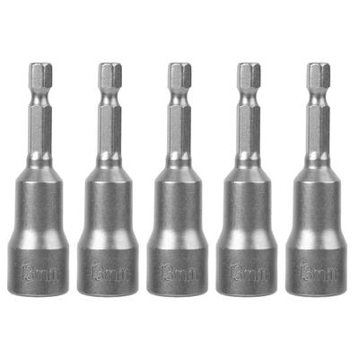 5pcs Magnetic Hex Socket Tool Steel Electric Screwdriver Magnetic Drill Bit Adapter 13mm