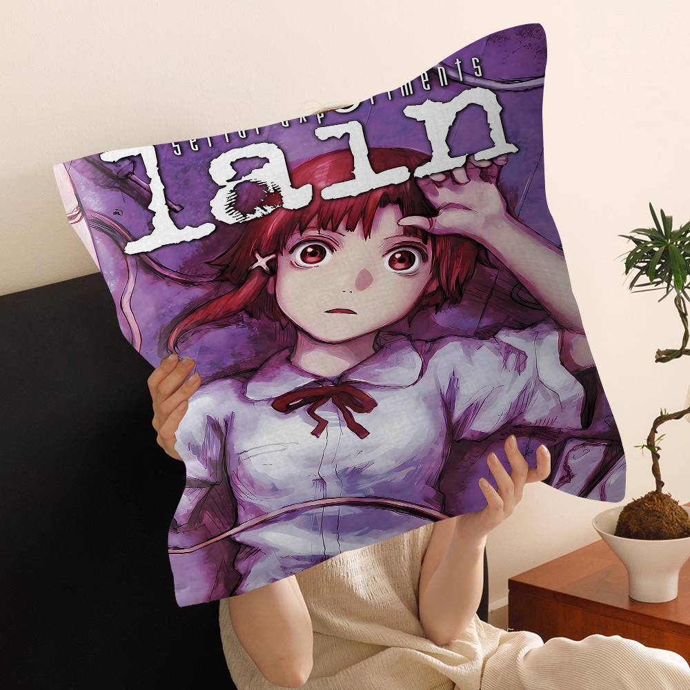 Serial Experiments Lain Anime Cushion Cover Pillowcase Upholstery Sofa Throw Pillow Home Decor Pillowcas