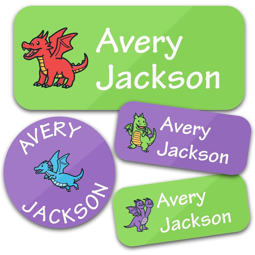 Trees 140Pcs Custom Waterproof Name Tags Stickers Cartoon Style Nakrjki Na Ubrania Imieautocollants Personnalisés Prenom
