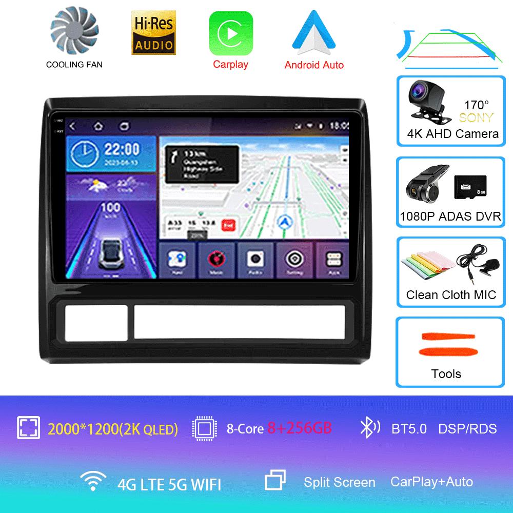 Android 14 Carplay Auto Car Radio For Toyota Tacoma 2 N200 Hilux 2005-2013 GPS Navigation Multimedia Player DSP Stereo WiFi 4G