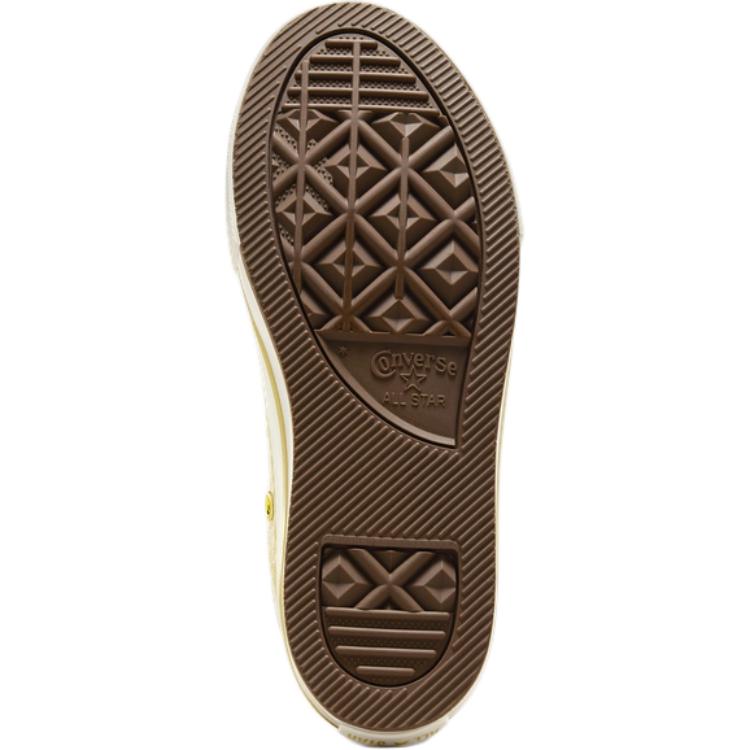 Converse All Star Canvas EVA Lift Fashion Versatile High Top Kids Canvas Shoes Kids Sneakers White Yellow A12877C