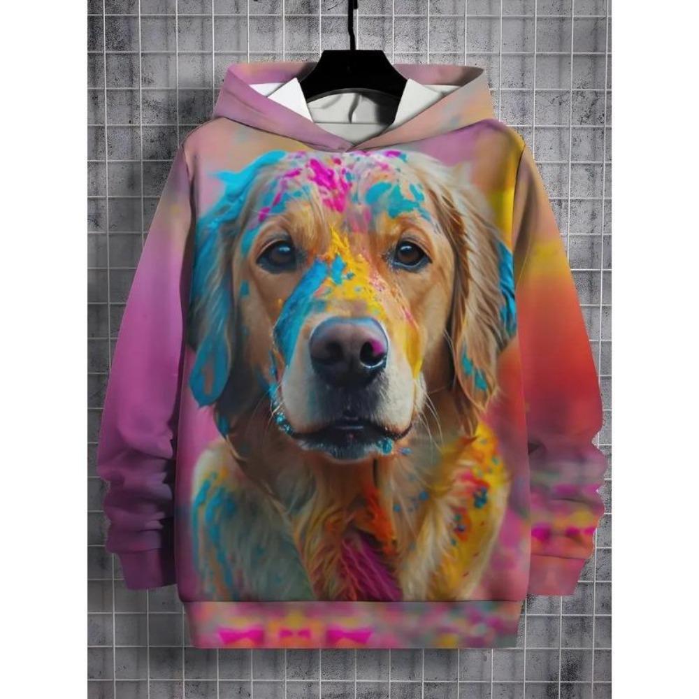 Fashion Men and Women's Hoodies Cartoon Animal 3D Print O-Neck Pullover Casual Outdoor Sweatshirt Kids T-shirt Top Clothing