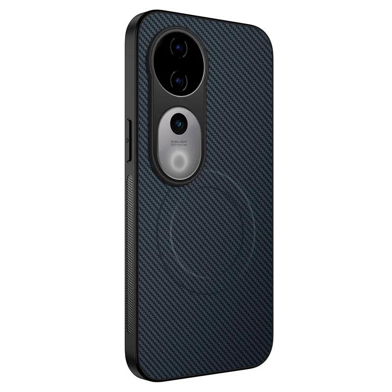 Carbon Fiber Wireless Charging Magnetic Cases For vivo V27 V29 V50 Lite V30 V40 Pro Lens Protection Soft Bumper Cover Phone Case