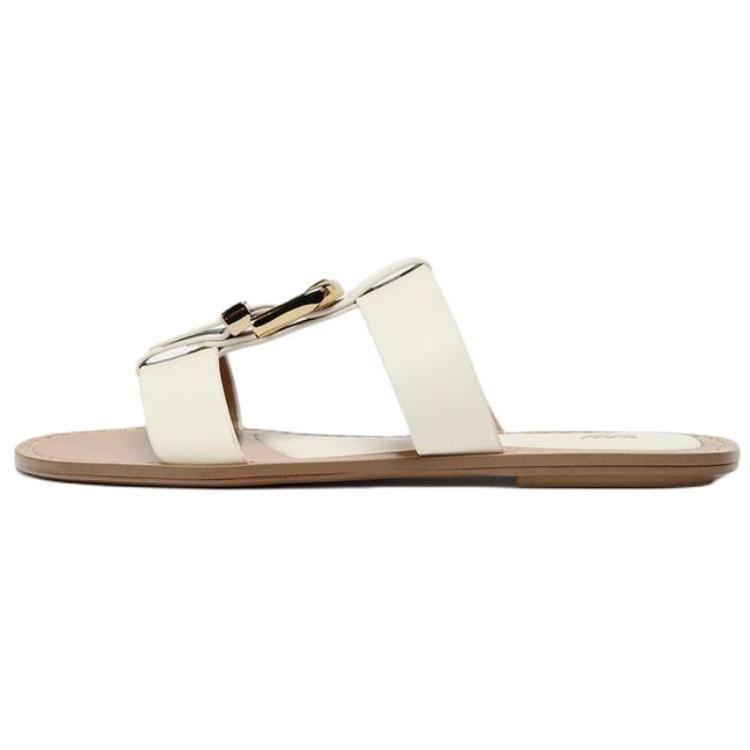 Zara Fashion Slip-On Slide Sandals Women Footwear White 3828610850
