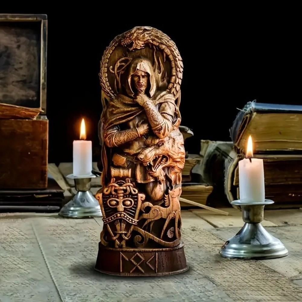 Carving Viking Gods Ornaments Resin Crafts Myths and Legends Statue Freya Statue Home Decoration