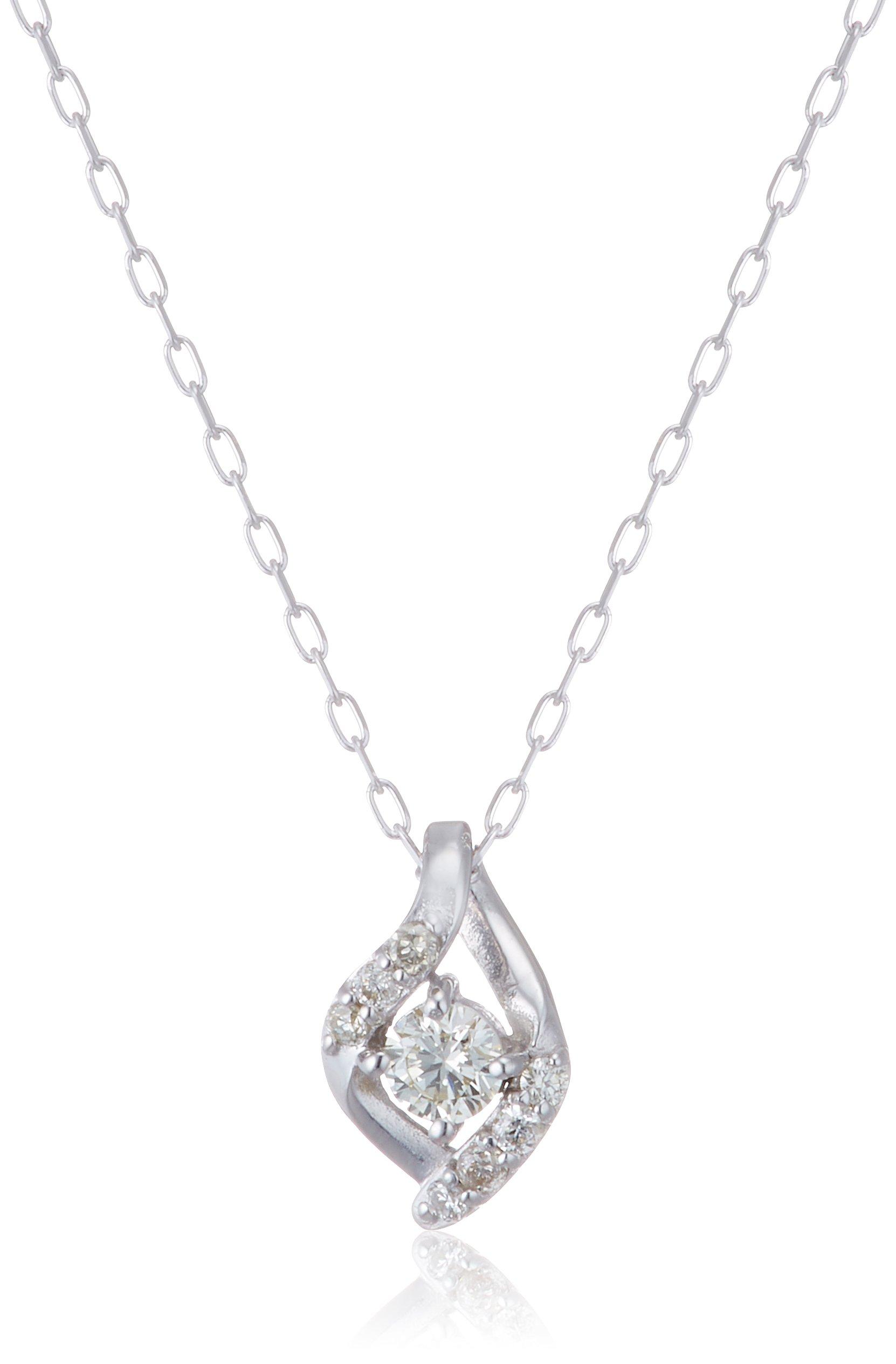 

Estelle Official [Web Exclusive] Women s Necklace in 10K White Gold with Diamonds and a Drop Motif (Product Code: 0442-8552-0013-0000)