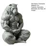 3D Printed Tiger Man Figurine Muscular Tiger Figure Ornament Minimalist Animal Sculpture
