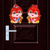 1 Pair Glitter Spring Festival Windows Decal 3D Couplet Zodiac Snake Door Sticker  Shopping Mall