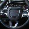 Steering Wheel Cover Trim Bezel For Dodge Challenger Charger 2015+ Carbon Fiber