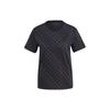 (WMNS) Adidas Trefoil Monogram Tee Asia Sizing 'Black' Women's II3180