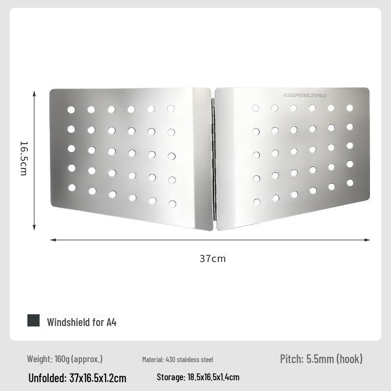 Koman SOLO-D Складная А4 Костровая чаша из нержавеющей стали с ветрозащитным экраном для кемпинга и пикника