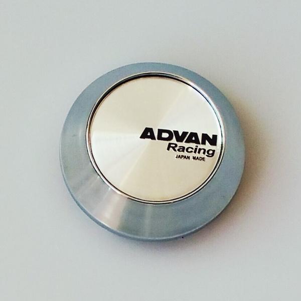 Car Styling 4 X 65mm Chrome Japan ADVAN Racing Wheel Center Emblem Badge Caps Hub Cap Wheel Covers Auto Accessories