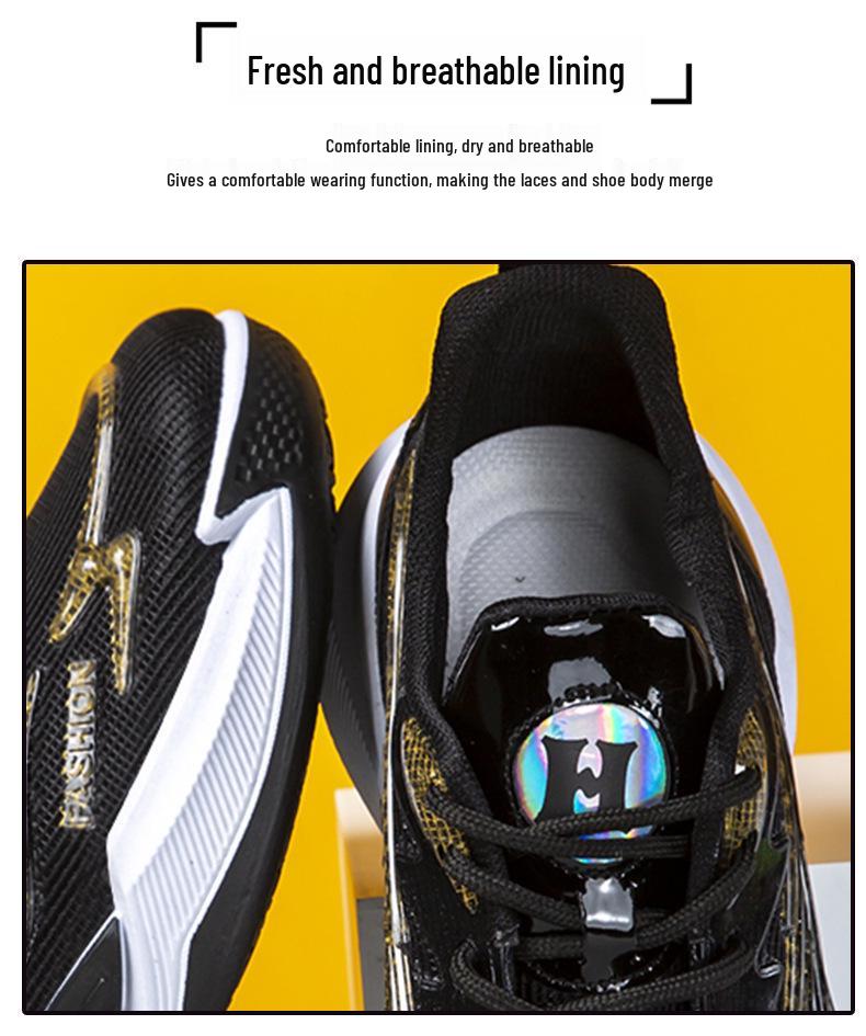 Herren Atmungsaktive Mesh Laufschuhe - Dicke Sohle, Bequem, Colorblock Sneaker für den täglichen Gebrauch