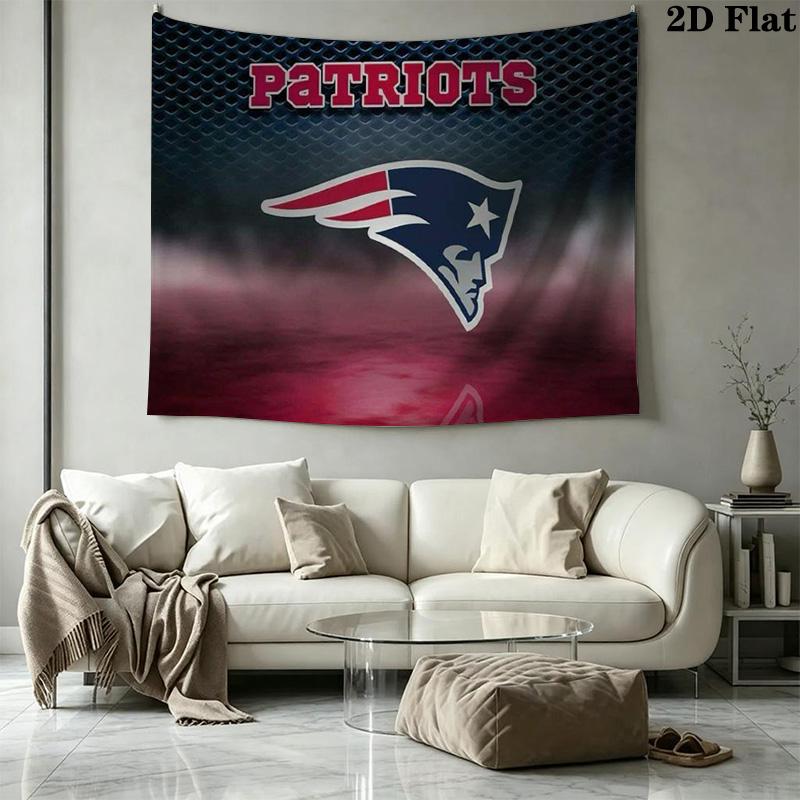 New England Patriots Wall Tapestry Aesthetic Wall Hanging Printed Fabric Blanket Decorative Tapestries for Bedroom Living Room Home Decor
