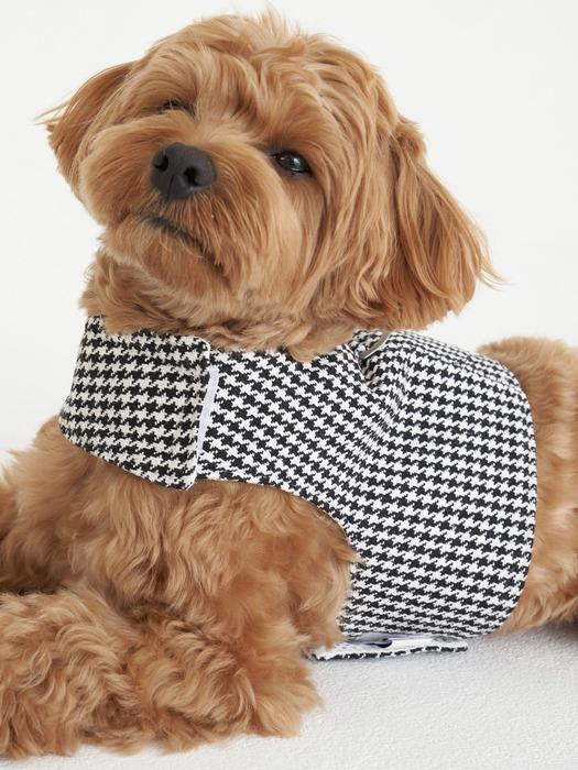 CROOKTHECHIHUAHUA Hound Pattern Harness - BLACK GREEN