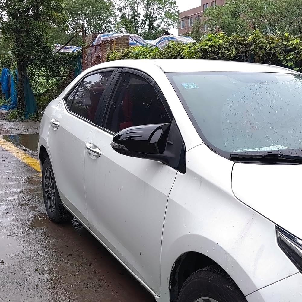 Glossy Black Exterior Side Mirror Cover Door Rear View Mirror Caps Trim Accessories for Toyota Corolla 2014-2018, Camry 2013-2017, CHR 2018-, Venza