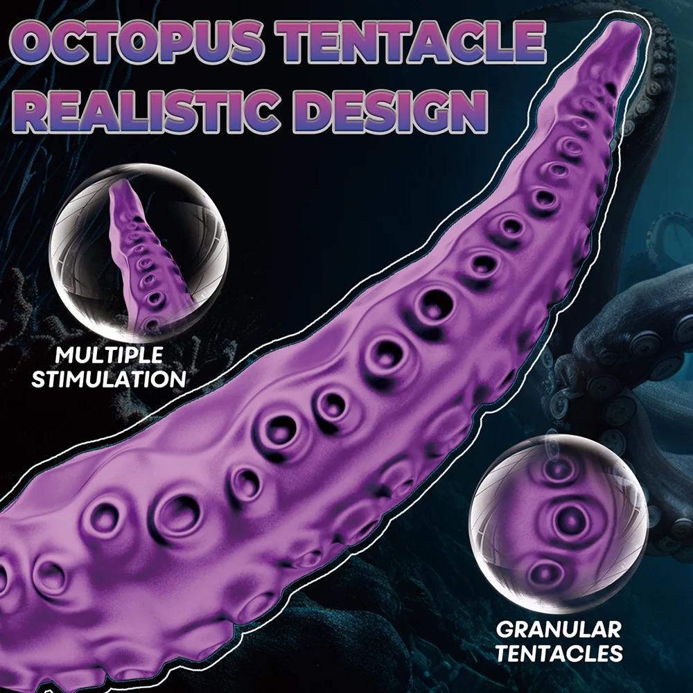 Octopus Tentacle Clitoral Vibrator Vibrating Realistic Monster G Spot Dildos with 9 Vibration Rotation Modes SexToys Penetration