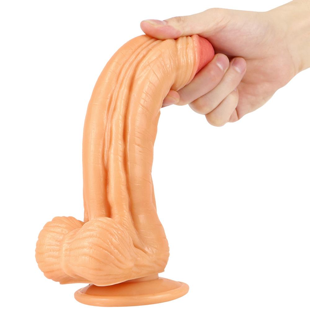 24cm 6 Color Big Black Dick Anal Plug Adult Sex Toy Fisting Realistic Penis BDSM Strapon Dick Pegging Femdom Women's Masturbator