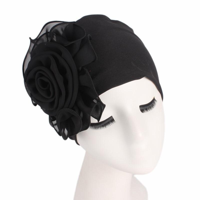 Bohemian Headband Big Flower Women's Elastic Hat Spring/Summer New Hair Hat Wedding Party Hat Headwear Accessories