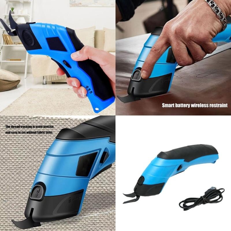Wireless Electric Scissors Electric Fabric Scissors Electric Cardboard Cutter for Carpet Leather Fabric Paper Project