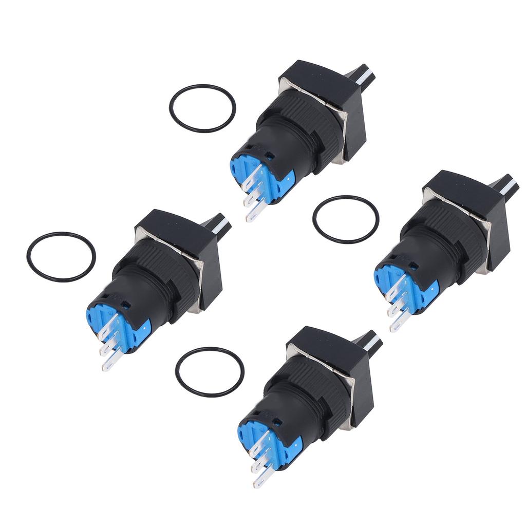 25 Peças Botão de Chave Rotativa 2 Posições Seletor Autotravante 16mm Conjunto Kit para Equipamento