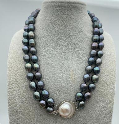 11-13mm Tahitian Black Baroque Pearl Mother Necklace