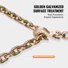 Binder Chain G80 Tie Down Tow Chain with Hooks 3/8"x10.3' 2 Pack 7100 Lbs