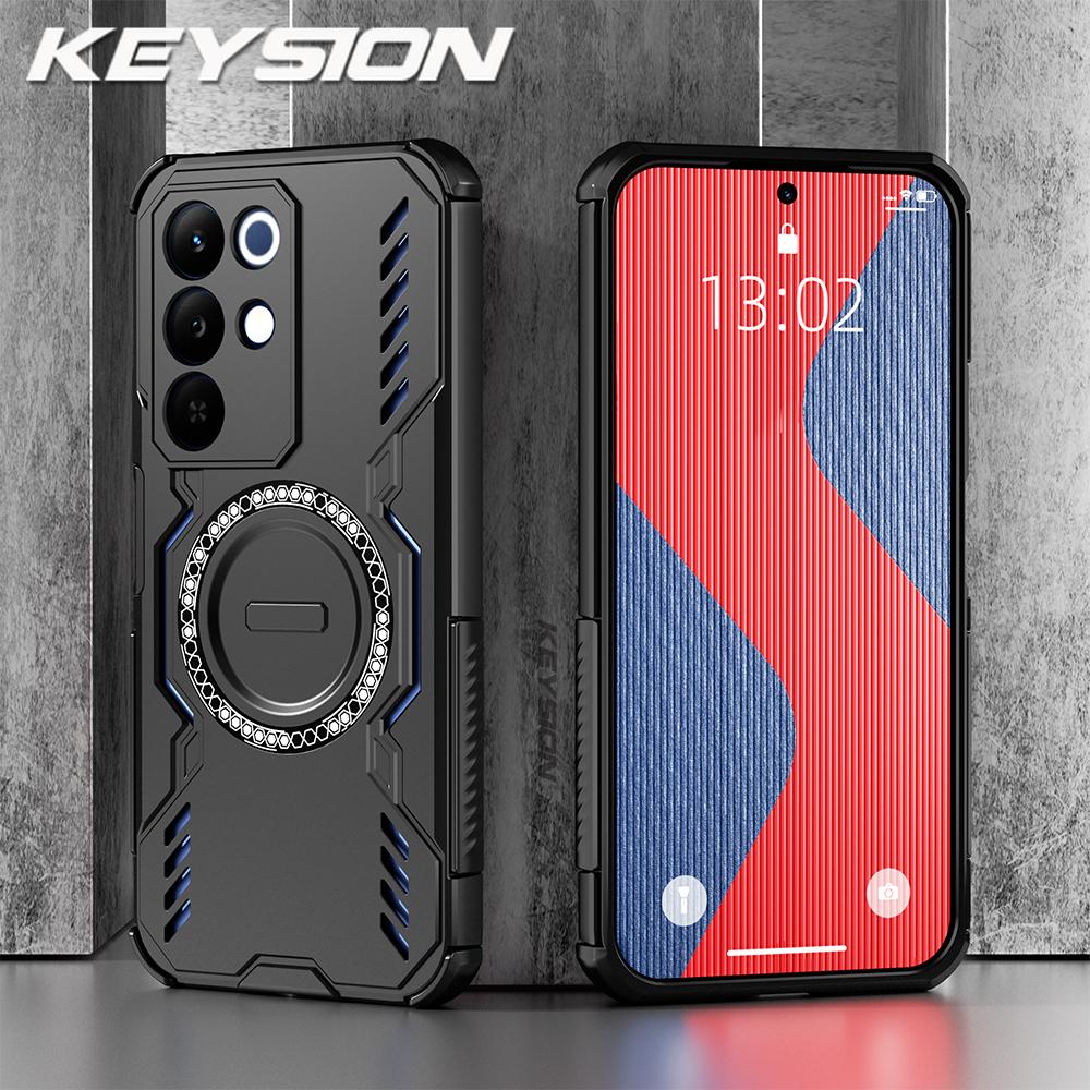 

КЕЙСИОН Полый чехол с теплоотводом для Realme C85 5G Силикон+ПК Магнитное охлаждение Ударопрочный чехол для телефона для OPPO Realme C85 for Realme C85 чёрный