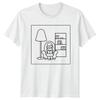 Reading Unisex with Lamp Hobby Unisexs TShirt Ladies Tee Graphic Unisex Top
