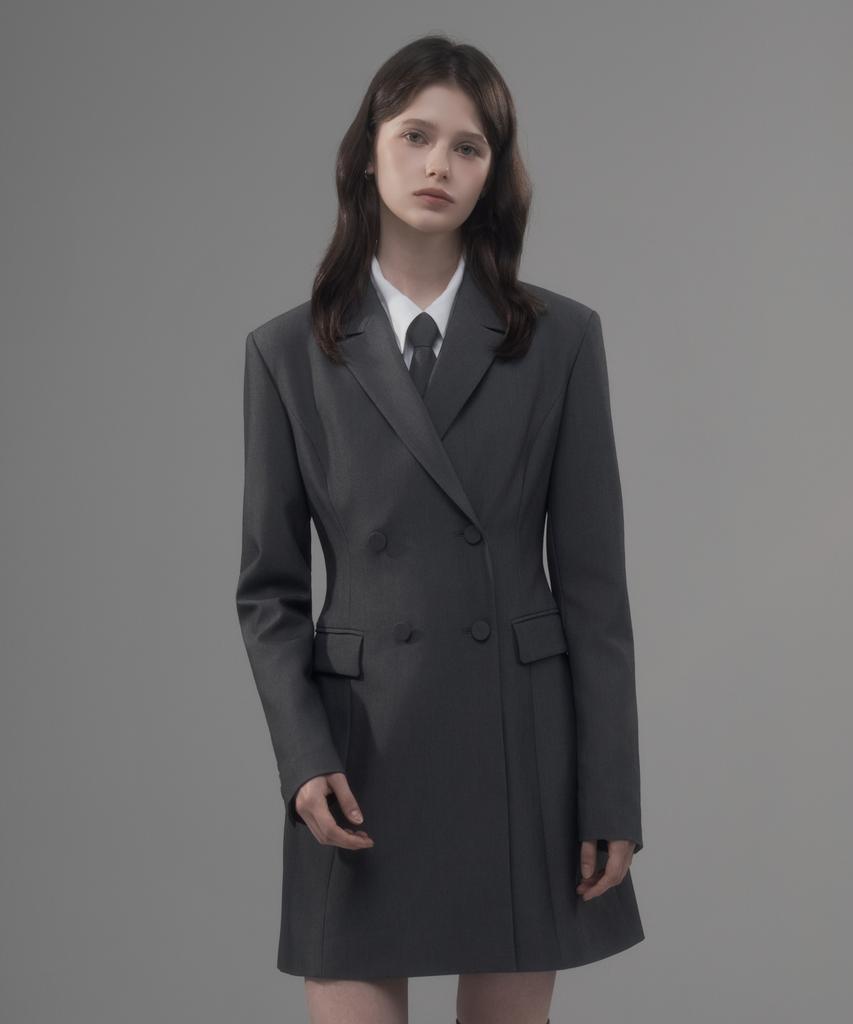 Mausolleum Jenn Suit Jacket Dress - Gray