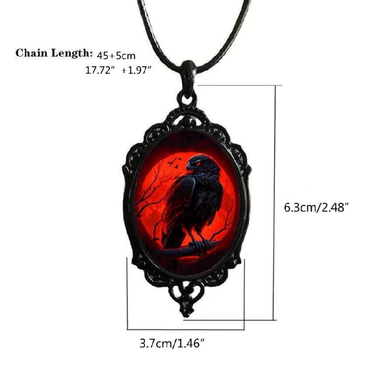 Steampunks Gothic Necklace Black Bird Crow Choker Animal Jewelry Gothic Necklace