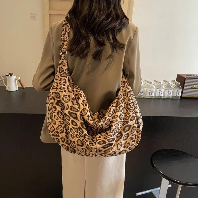 Leopard Print Lazy Wind Shoulder Bag High-capacity Versatile Ladies Bags Sale 2026 Soft Comfortable Single Women's Handbags