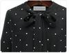 Plus Size Women's Polka Dot Long Sleeve Bohemian Pleated Dress