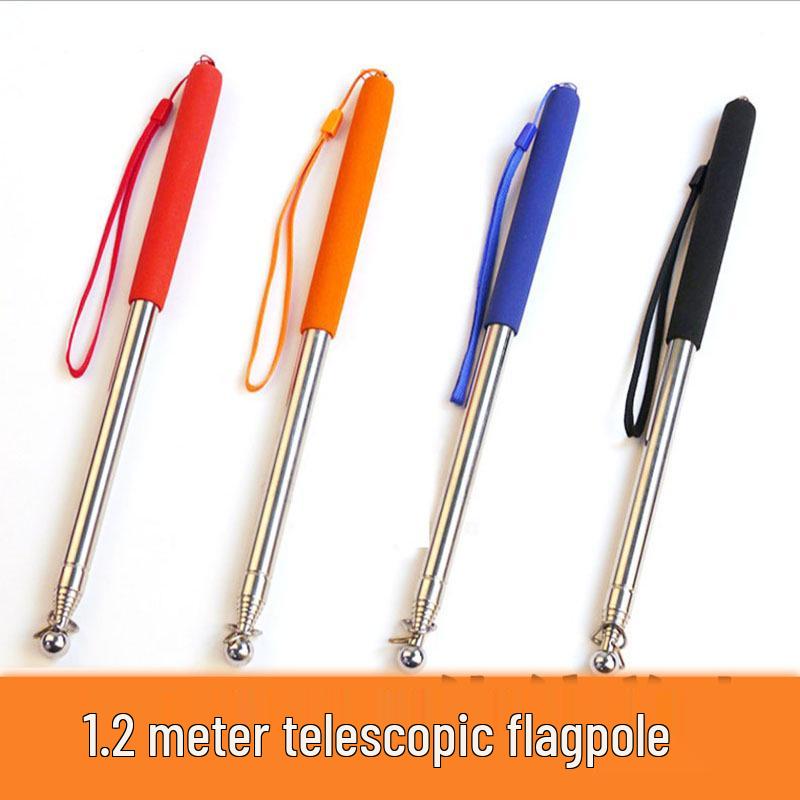 Телескопический флагшток из нержавеющей стали и указка-хлыст для обучения