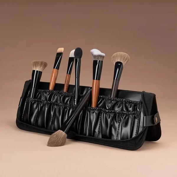 Water-resistant Cosmetic Bag 2023, Large Toiletry Organizer with Skincare Storage, Travel-Friendly Makeup Pouch Black
