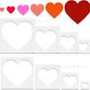 8-Piece Heart-Shaped Plastic Stencil Set for DIY Wall and Spray Painting