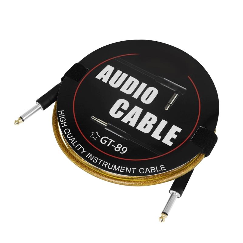 Guitar Lead/Instrument Cable Noiseless Plated 6.35mm Guitar Cable Guitar Keyboard Cord 1/4" Straight To Straight Angle