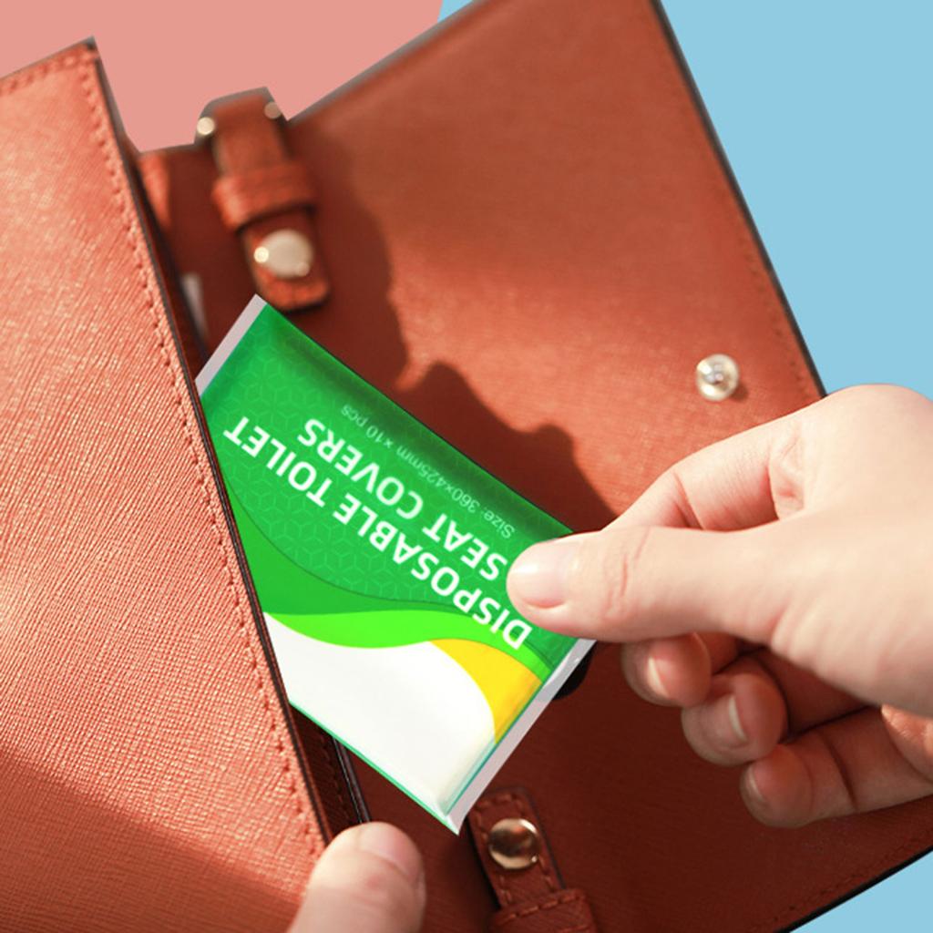 10PCS Disposable Toilet Seat Cover Portable Travel Camping Hotel Bathroom Degradable Waterproof Toilet Mat Accessories