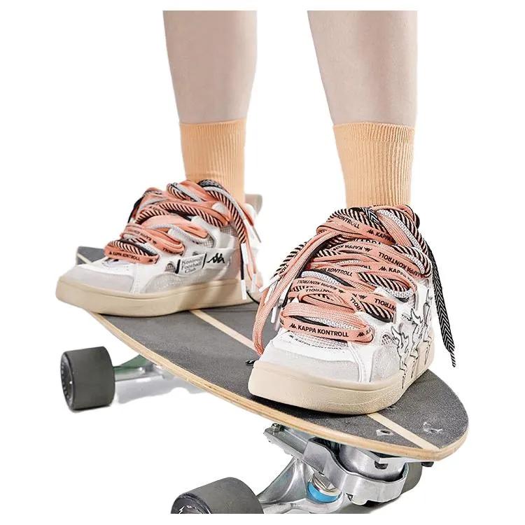 Kappa Textile , Synthetic Leather , Split Cow Leather Slip Resistant Abrasion Resistant Low top Skateboard Shoes Unisex (Unisex) Skate Shoes